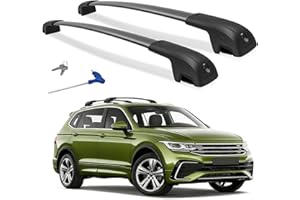Soruci Roof Rack Cross Bars Compatible with Volkswagen VW Tiguan 2018-2026 & Taos 2022-2026, Heavy Duty 300lbs Lockbale Alumi