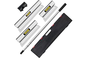 VEVOR Skimming Blade Set,10"+24"+32" Blades + 35"-78" Extension Handle，European Stainless Steel Construction Knife, Aluminum 