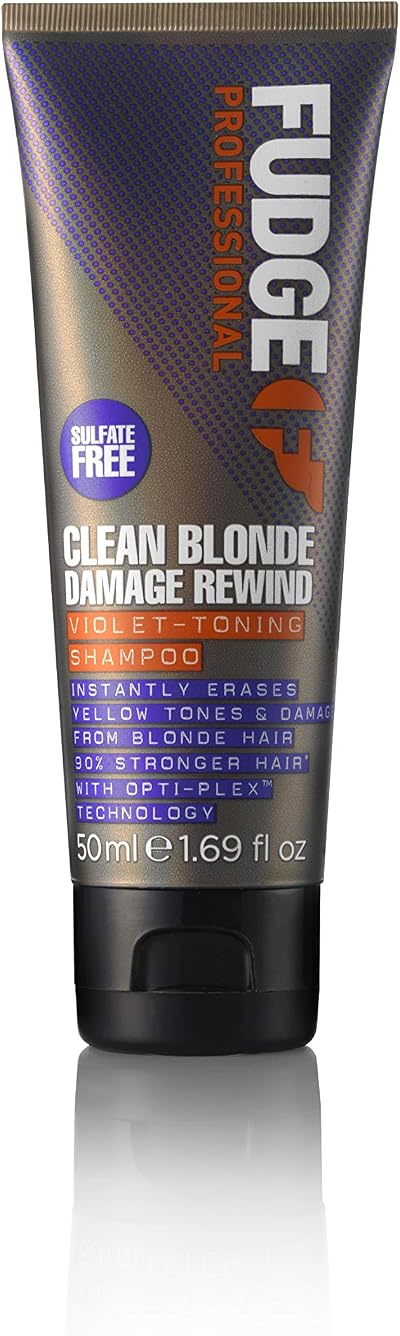 Fudge Professional Clean Blonde Damage Rewind Violet-Toning Shampoo 50ml