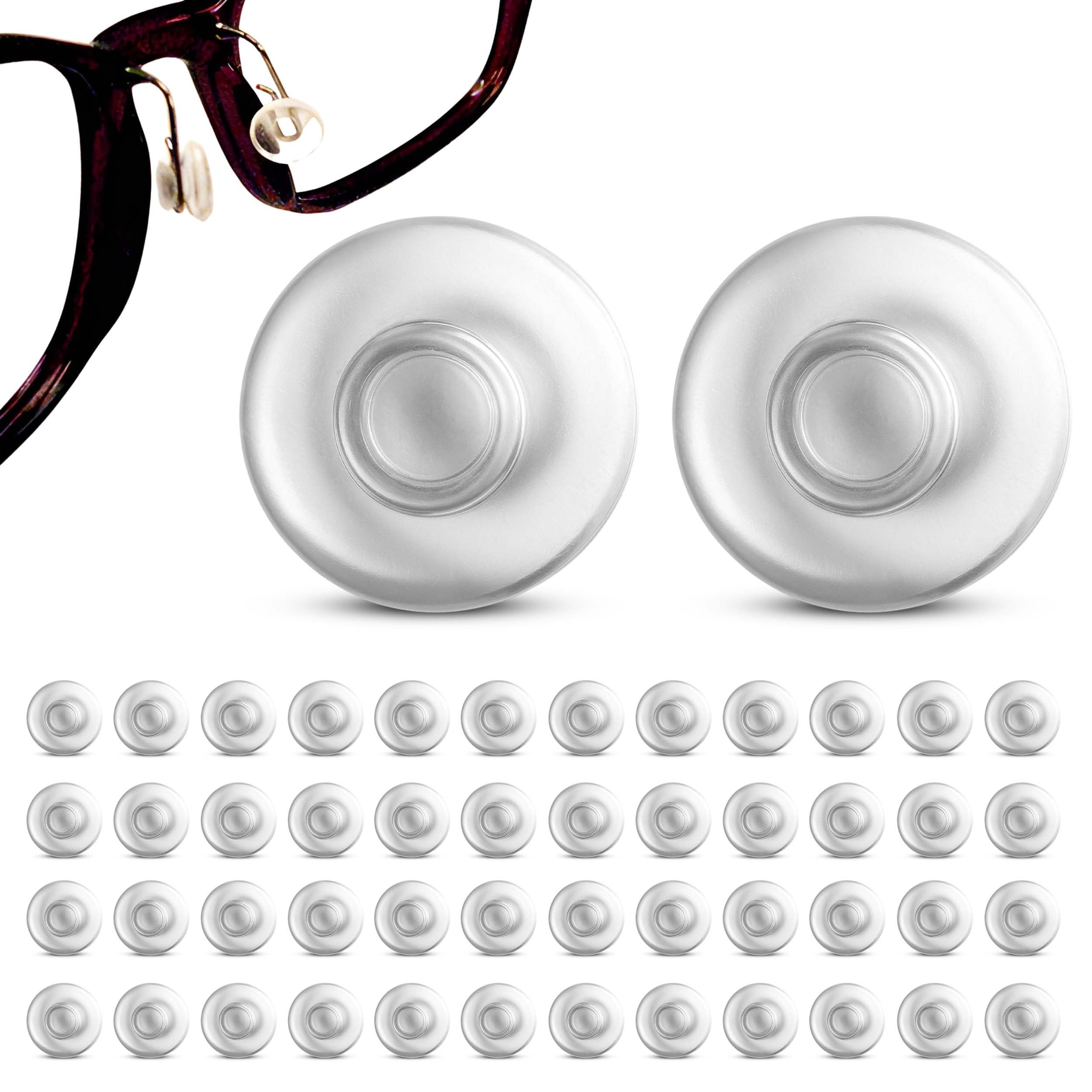 SPORTS WORLD VISION Spectacle/Eye Glass Rimless Nose Pads | Round | 9mm | Slide in |50 Pcs