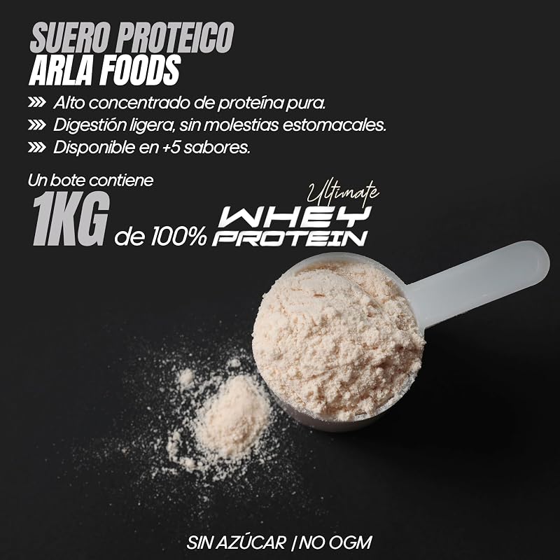Proteína de Soro | Proteína em Pó com Colagénio, Magnésio e Aminoácidos | Aumenta a massa muscular | Apoia o desenvolvimento e recuperação muscular | Proteína fácil de digerir | Sabor a Baunilha 1kg