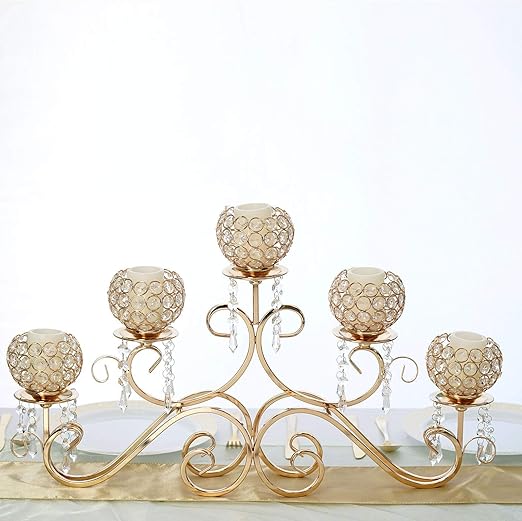 Amazon Com Efavormart 5 Arm 16 Crystal Chandelier Gold Metal