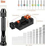 Linkstyle 37 PCS Mini Hand Drill Set Pin Vice Bench Vise PCB Bits Twist Bits view 6