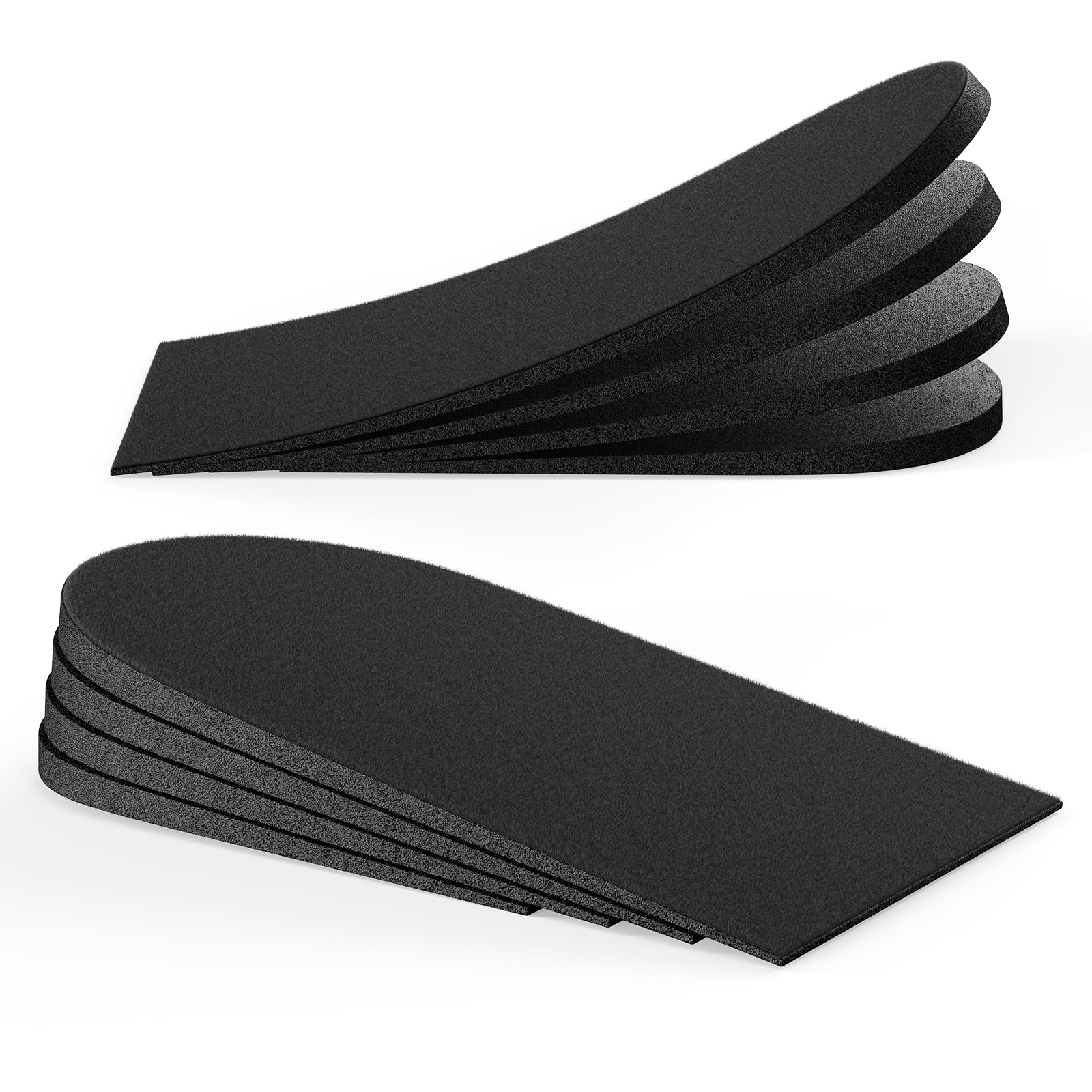 Photo 1 of Adjustable Heel Lift Inserts for Shoes - Bukihome Orthopedic Shoe Lift for Uneven Legs 4 Layers Height Increase Insole for Heel Pain,Heel Spur,Achilles Tendonitis,Black,Large
