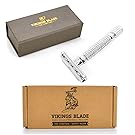 VIKINGS BLADE The Chieftain Safety Razor + Swedish Platinum Super Blades + Carry Case