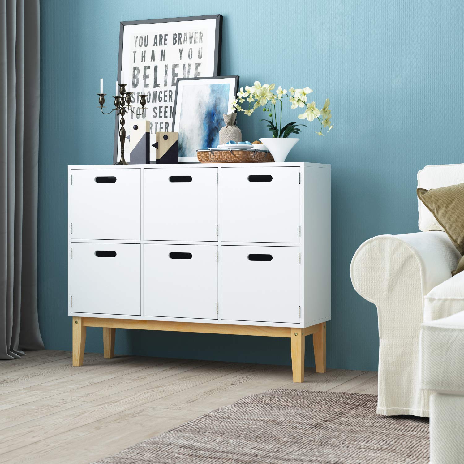 HOMECHO C oacute moda Infantil Con 6 Puertas Para Almacenamiento