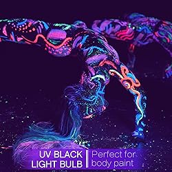 4 Pieces LED Black Light Bulb 6w E12 Base