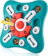 LUKITO Dog Puzzle Toy Slow Feeder Interactive Treat Squeaky Green view 1