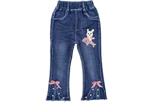 Peacolate 2-11T Toddler Little Girls Distressed Embroidered Jeans Denim Pants