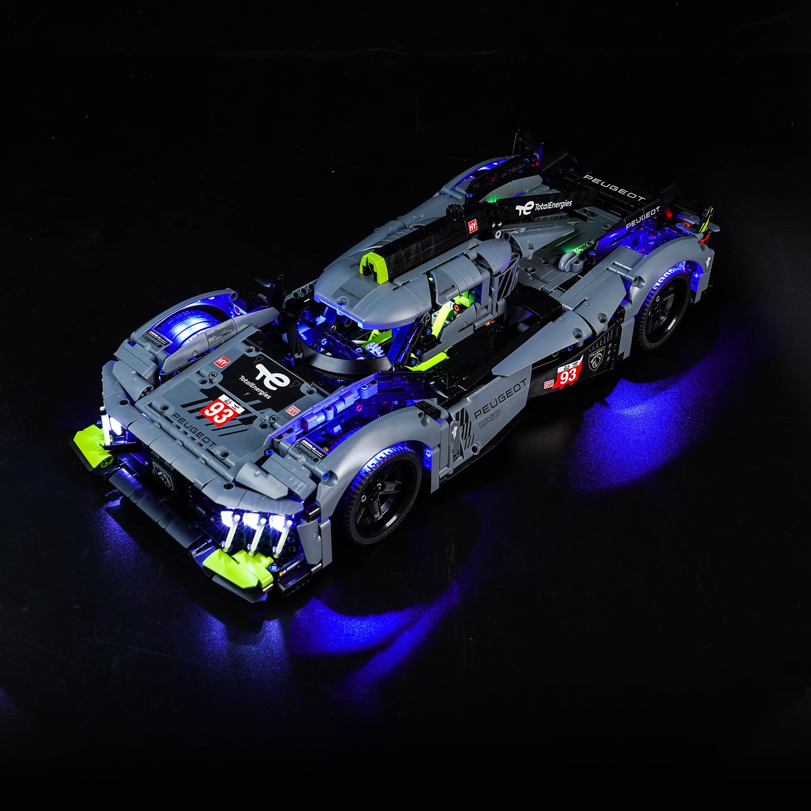 Kit for Lego PEUGEOT 9X8 24H Le Mans Hybrid Hypercar, Lighting Set for Lego 42156 Technic PEUGEOT 9X8 24H Le Mans Hybrid Hypercar - Not Include Models, Just Light Set (Standard Version) — image 1