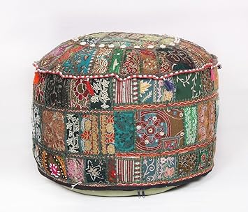Amazon Com Jaipur Textile Hub Indian Handmade Ottoman Pouf