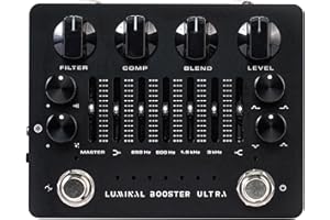 DARKGLASS ELECTRONICS Darkglass Luminal Booster Ultra Bass Preamp Pedal w/ 6-band EQ, Gain Reduction Meter, Headphone Out, and Aux In