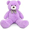 MaoGoLan Big Purple Human Size Teddy Bear 4 Feet 47 inch Huge Lavender Teddy Extra Large Lilac Bears for Girlfriend Wife