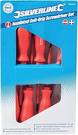 Silverline Insulated Soft-Grip Screwdriver Set 7pce Chrome Vanadium Slotted view 2