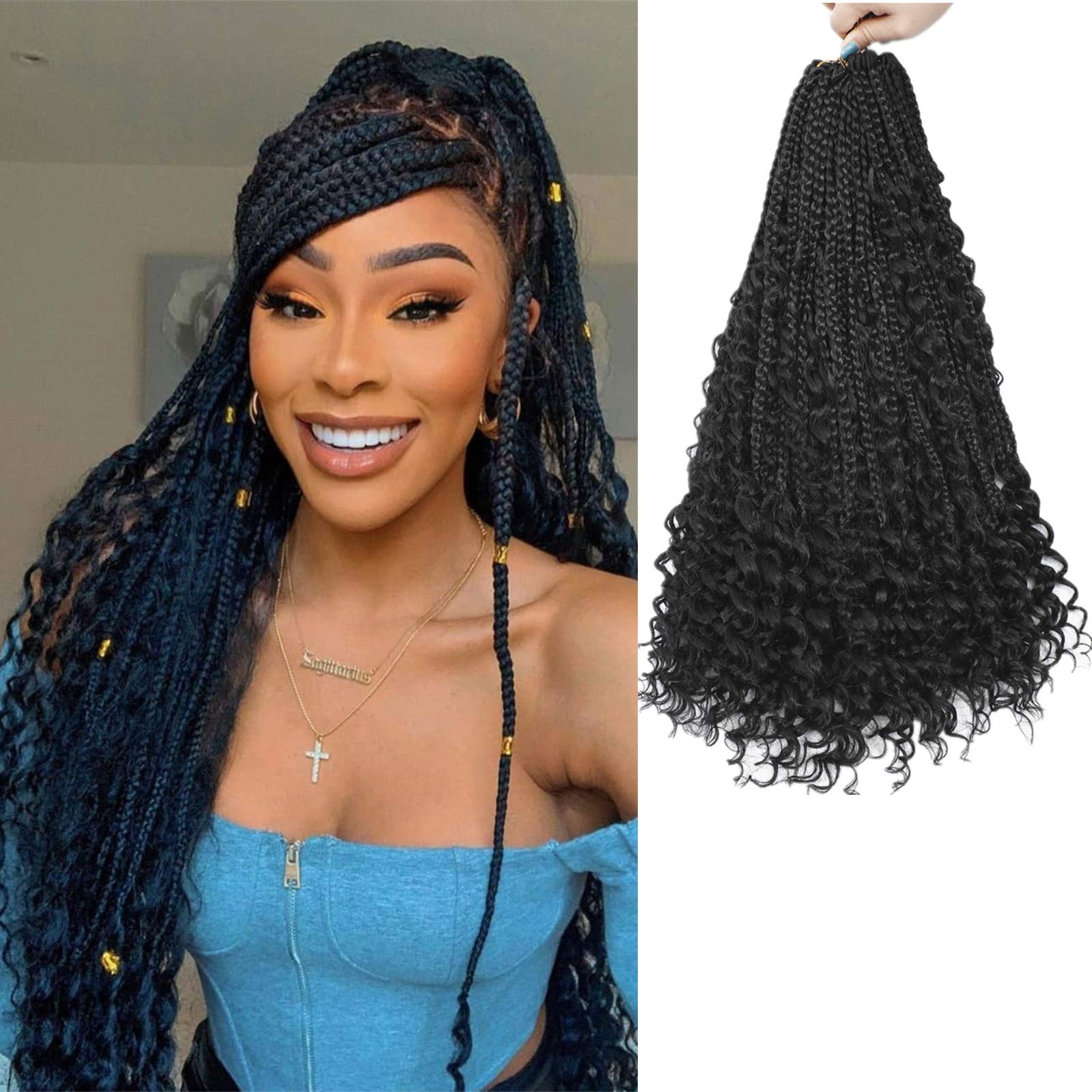 Buy Forevery Crochet Box Braids 22inch Box Braid Crochet Hair 24strand