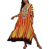 Kaftan Dresses for Women Plus Size Bathing Suit Cover up Caftan Maxi Beach Dresses