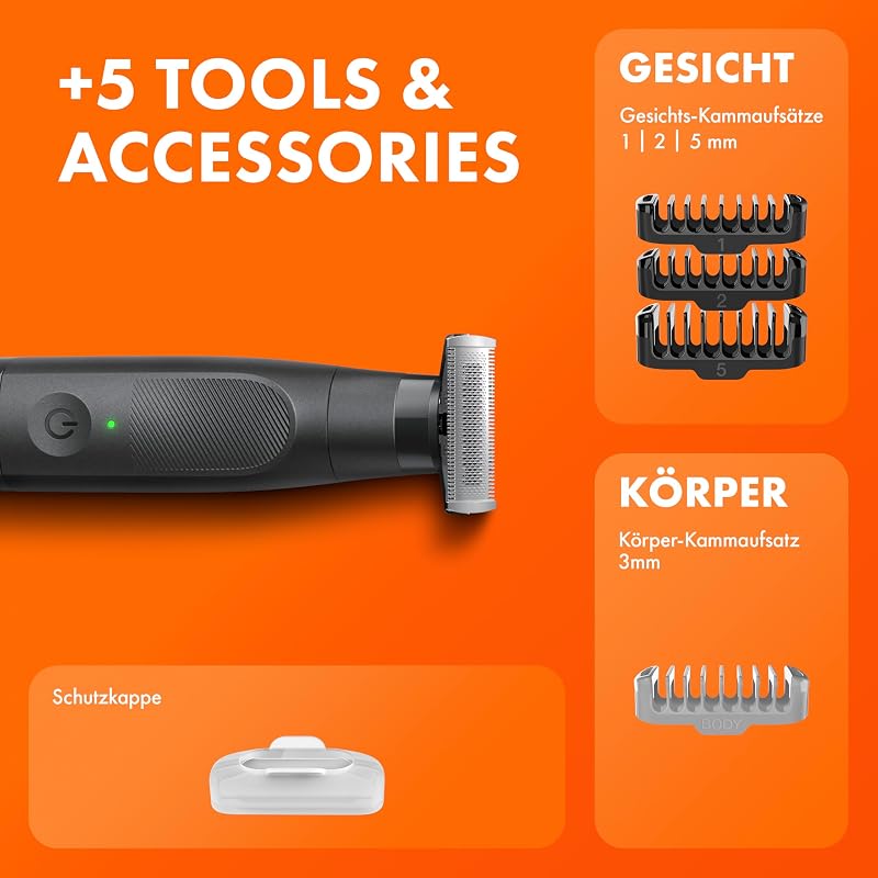 Fusion One Hybrid Rasierer Herren Elektrisch, Schwarz