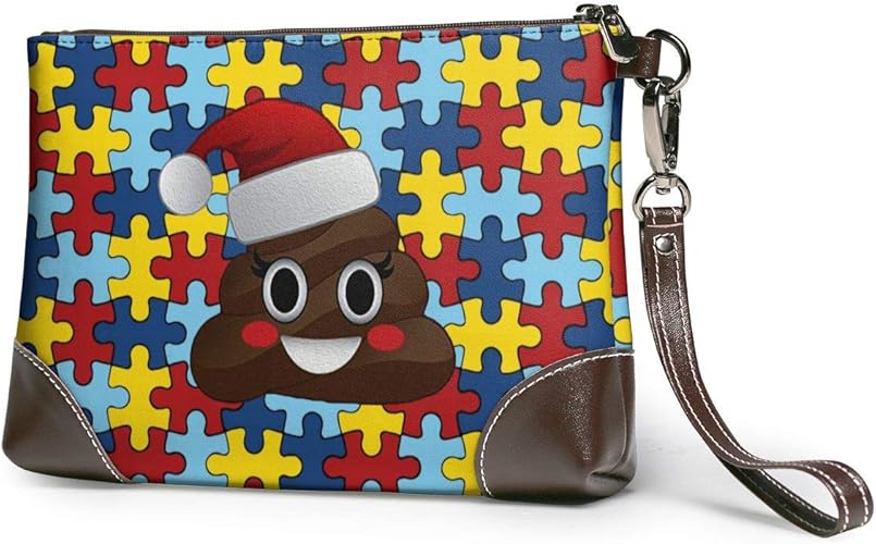 Amazon Co Jp バッグ 面白い顔文字うんちサンタ帽子少女うんち冬クリスマス クラッチバッグ セカンドバッグ 本革 人気 カジュアル 軽量 大容量 高級感 薄い 財布 結婚式 披露宴 フォーマルバッグ Shoes Bags