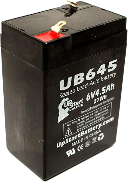 Amazon Com Ub645 Universal Sealed Lead Acid Battery Replacement 6v 4 5ah 4500mah F1 Terminal Agm Sla Includes Two F1 To F2 Terminal Adapters Compatible With Kung Long Wp4 5 6 Sheng Yang Sy640