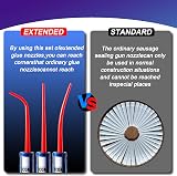 ANZHUO Caulking Nozzle Set 3Pcs Curved & Straight Glass Adhesive Extensions view 3