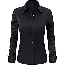 売れ筋商品|||シスタージュン シャツ レディース トップス Button-down blouse - black Amazon.com: JMSHIHUA Womens Short Sleeve Button Down Shirts