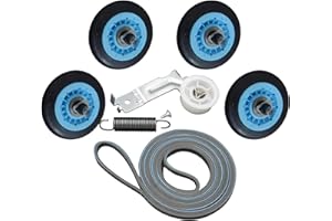 Upgraded Dryer Repair Kit Compatible with Samsung Dryer Includes DC97-16782A Drum Roller DC93-00634A Idler Pulley 6602-001655 Belt Replace AP5325135 AP4373659 PS4221885 PS4133825 AP6038887 atma supply