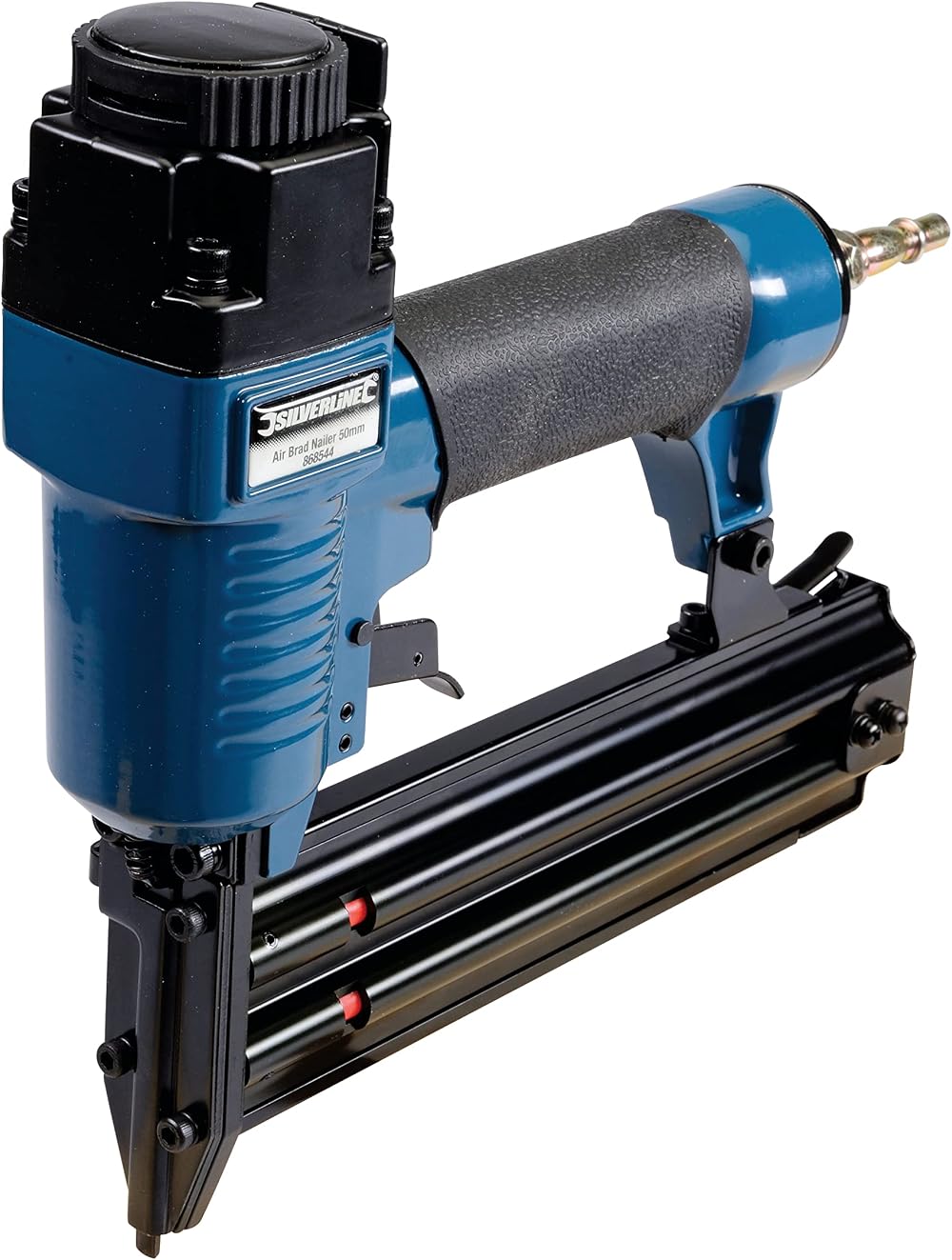 Silverline 868544 50mm Air Brad Nailer 18 Gauge 7.5bar Lightweight Aluminium