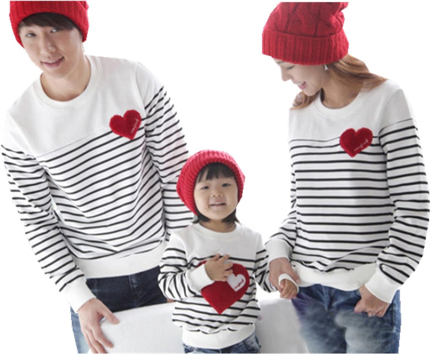 Amazon Mchild 親子お揃い服 ルームウェア 部屋着 長袖シャツ ハート 横柄 ストライプ 縞模様 ペアTシャツ風 秋 親子服 家族お揃い 横柄 ペアルック レディース/メンズ Amazon Mchild 親子お揃い服 ルームウェア 部屋着 長袖シャツ ハート 横柄 ストライプ 縞模様 ペアTシャツ風 秋 親子服 家族お揃い 横柄 ペアルック レディース/メンズ