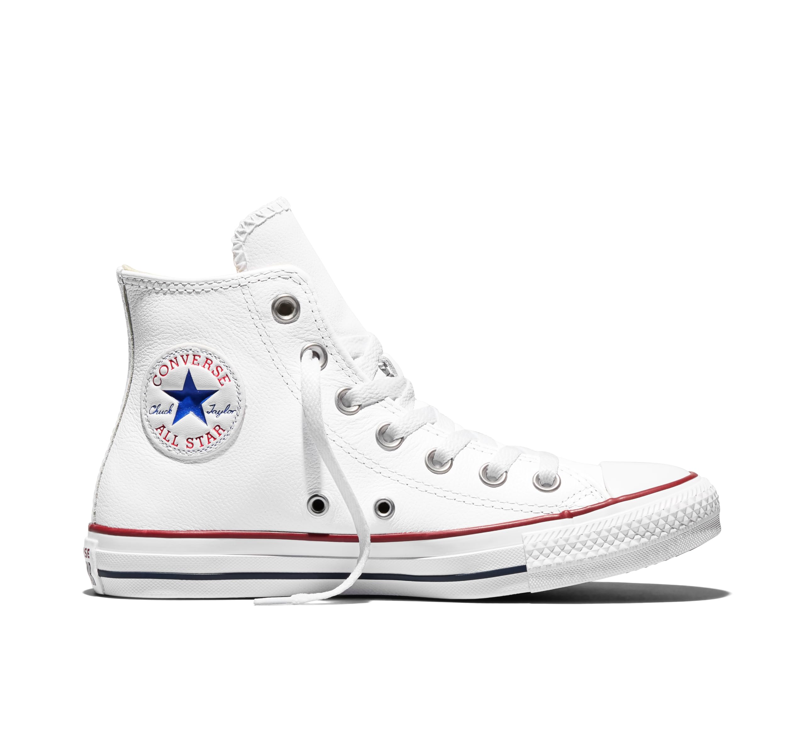 converse All Star Leather Hi Trainers Men White - 6.5 (6) - Hi Top Trainers Shoes
