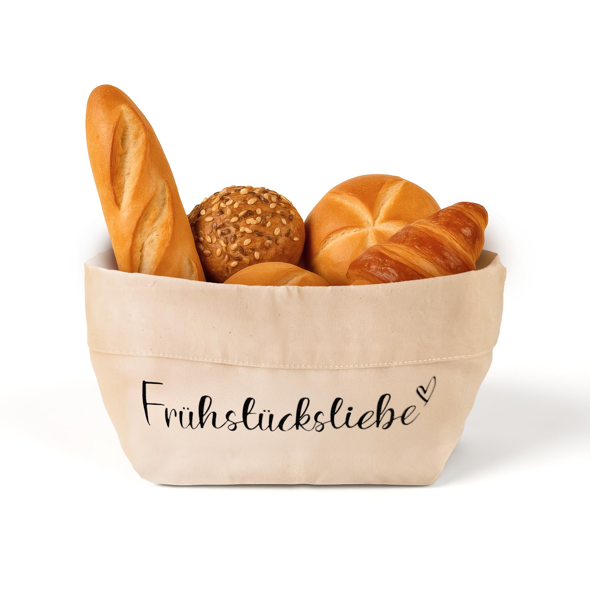 COZYINT Modern Rustic Modern Fabric Bread Basket | Large Bread Basket (Beige)