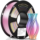 Geeetech Silk Rainbow PLA Filament 1.75mm, 3D Printer Multicolor Filament, Color Changing Filament 1kg (2.2lbs) 1 Spool, Dimensional Accuracy +/- 0.02 mm