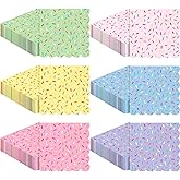 Crtiin 150 Pcs Colorful Donut Sprinkle Napkins 2 Ply Disposable Cocktail Napkins Paper Sprinkle Party Decorations for Baby Shower Birthday Ice Cream Party Supplies (Scalloped)