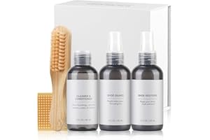 Noroapoo Shoe Cleaner Kit, Suede & Nubuck Cleaning Kit with Shoe Cleaner, Shoe Protecter, Shoe Waterproof Spary, Shoe Brush &