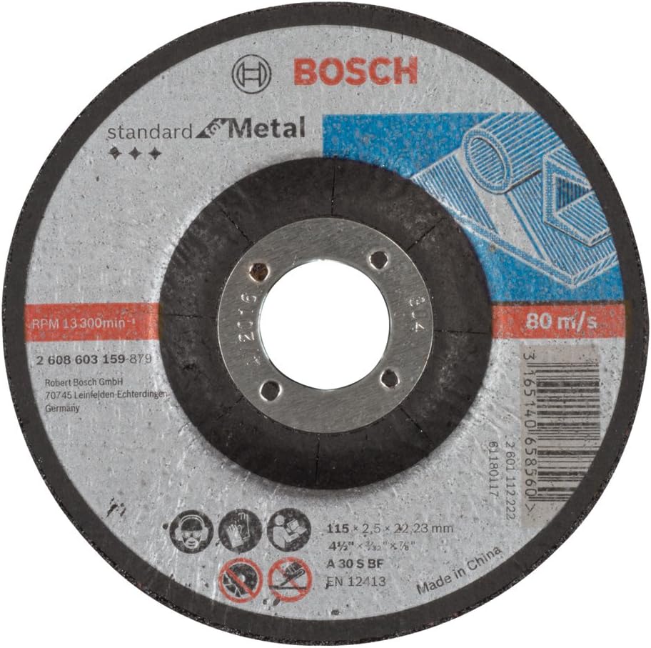 Bosch 1x PRO Metal Longlife Cutting Disc for Small Angle Grinder and Bore 22.23 mm (for Steel diameter 115 mm