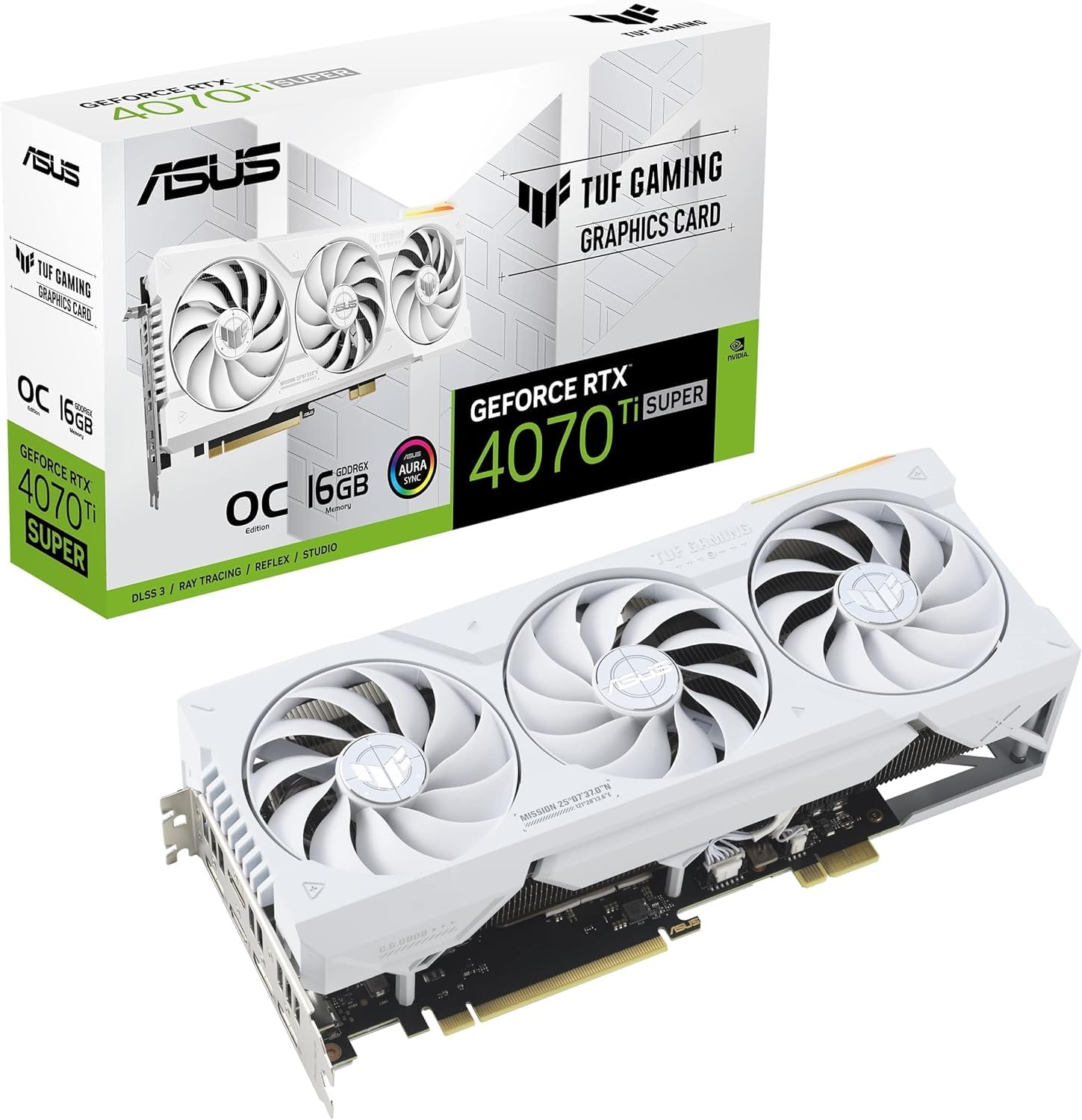 Photo 1 of ASUS TUF Gaming GeForce RTX™ 4070 Ti Super BTF White OC Edition Gaming Graphics Card (PCIe 4.0, 16GB GDDR6X, Exclusive to BTF ATX Motherboards