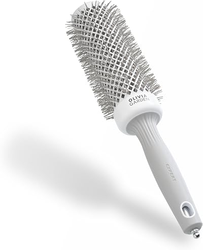 Olivia Garden Expert Blowout Speed Round Brush 45mm Ceramic Barrel White Grey