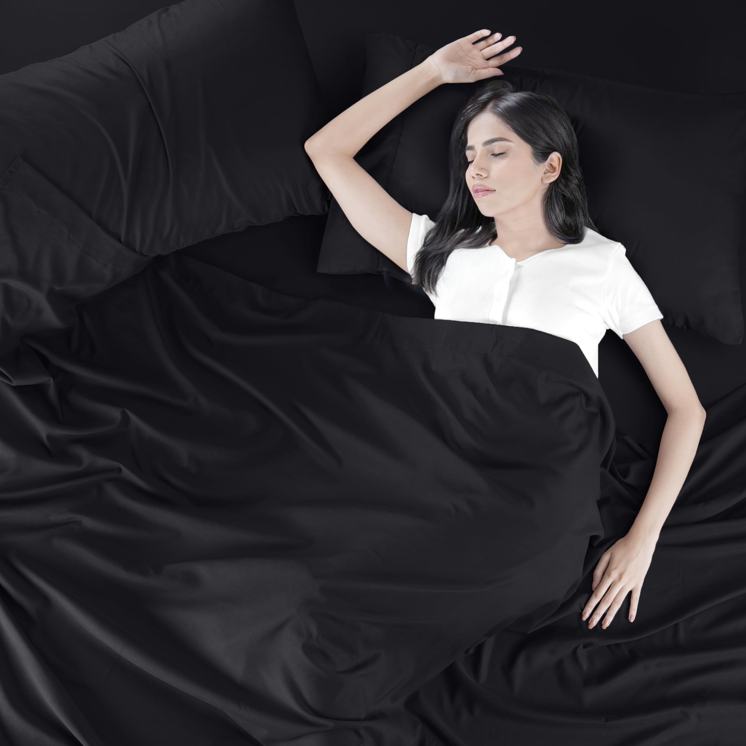 Utopia Bedding Twin Bed Sheets Set - Pack of 10 Sheet Sets - Perfect for Spa, Hotel, & Guest Bedroom - Brushed Microfiber - Shrinkage and Fade Resistant - Easy Care (Black)