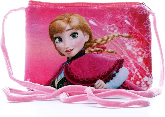 HC Toys LLP Red Disney Frozen Princess Sister Anna Soft Canvas Sling Bags for Baby Girls Kids