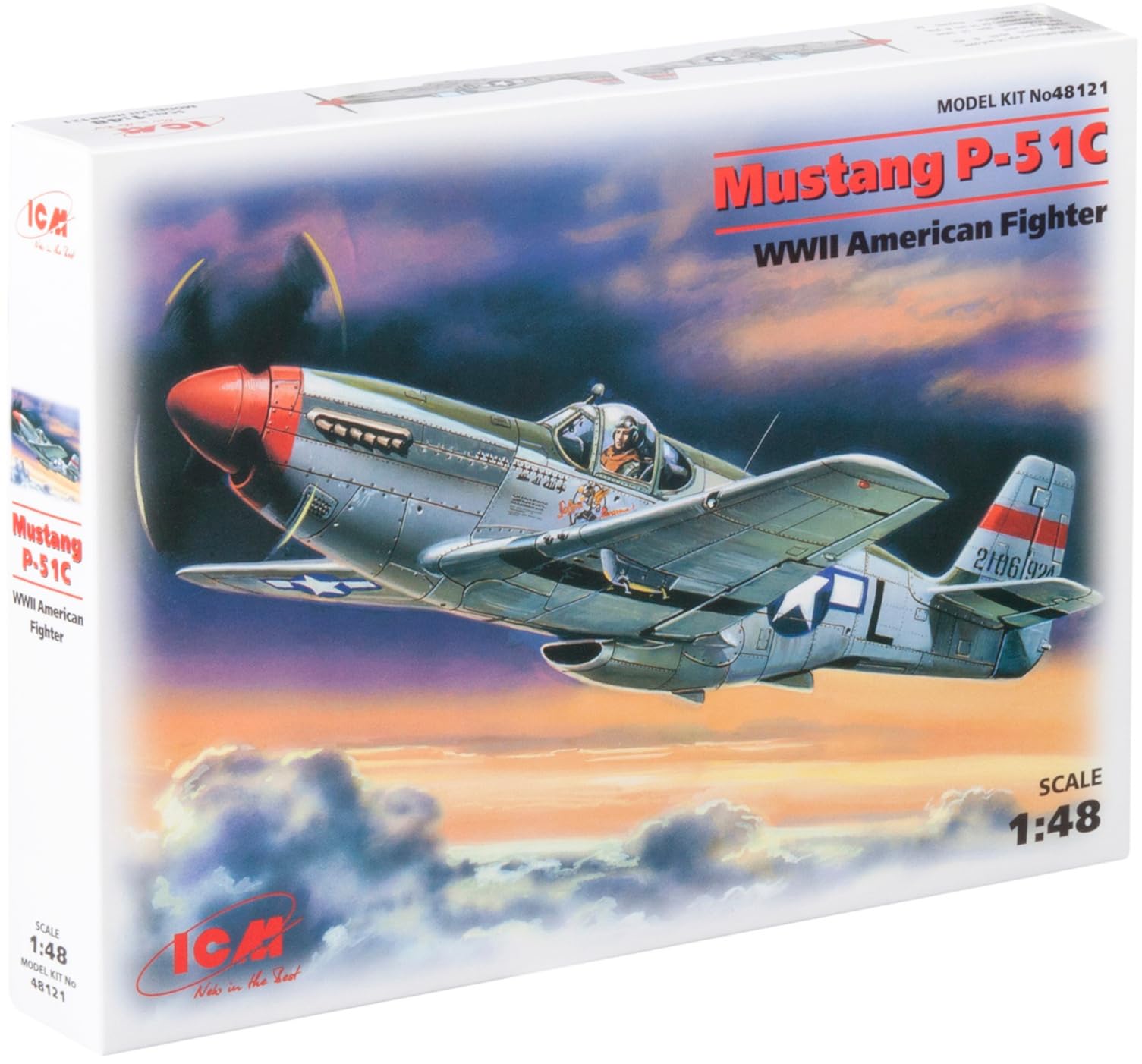 ICM 1:48 - Mustang P-51C WWII American Fighter