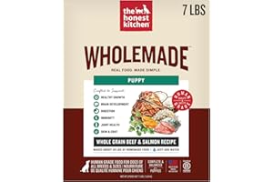 The Honest Kitchen Wholemade Whole Grain Beef & Salmon Dehydrated Puppy Dog Food, 7lb Bag (Makes 28lbs)