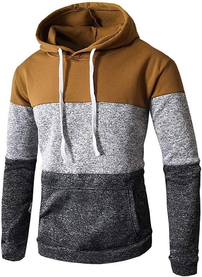 Toponly Mens Casual Long Sleeve Sweatshirt Slim Pocket Fit Hoodies Pullover Top