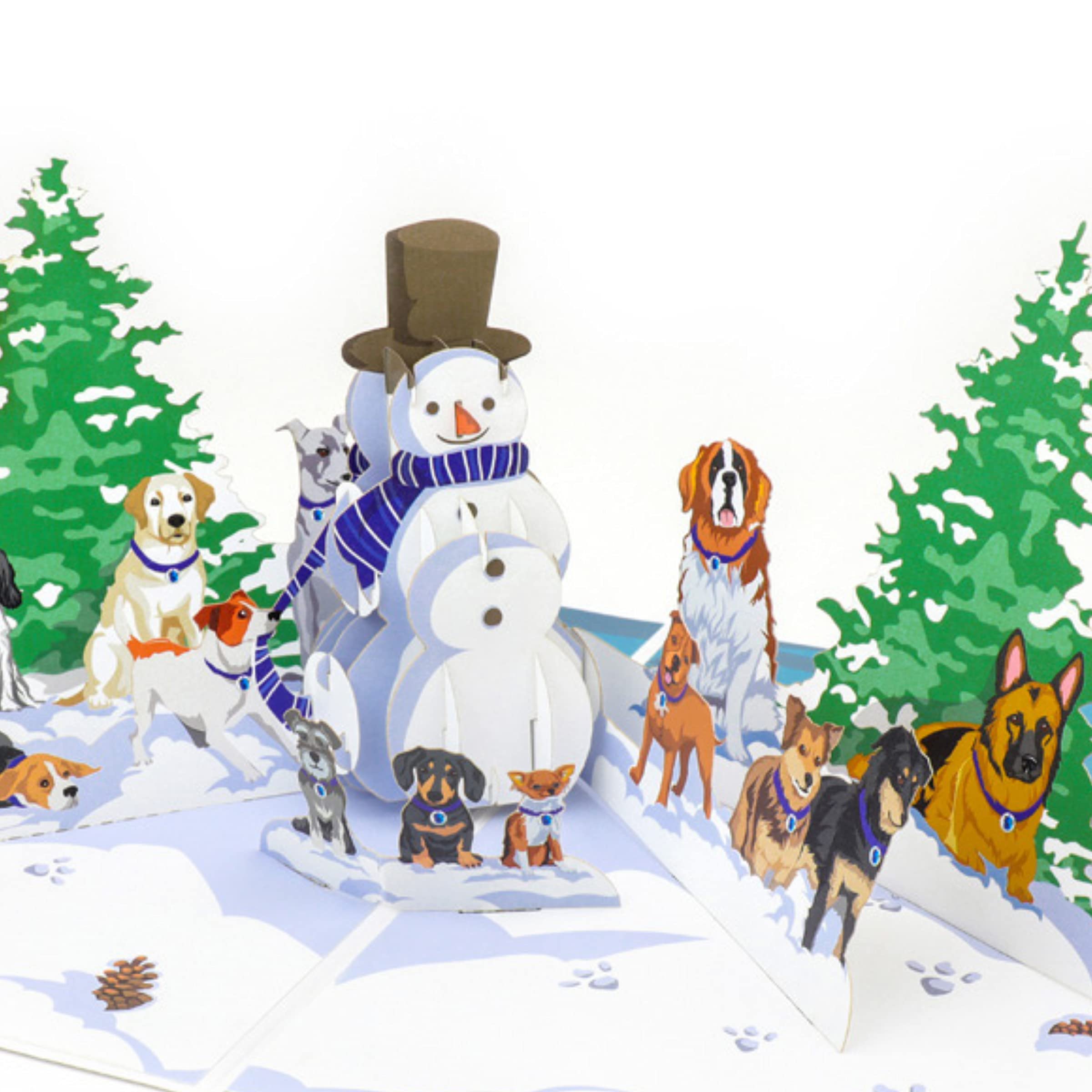 Cardology - Dogs Christmas Pop-Up Card | Charity Gift For Dog Lovers, Battersea Dogs & Cats Home