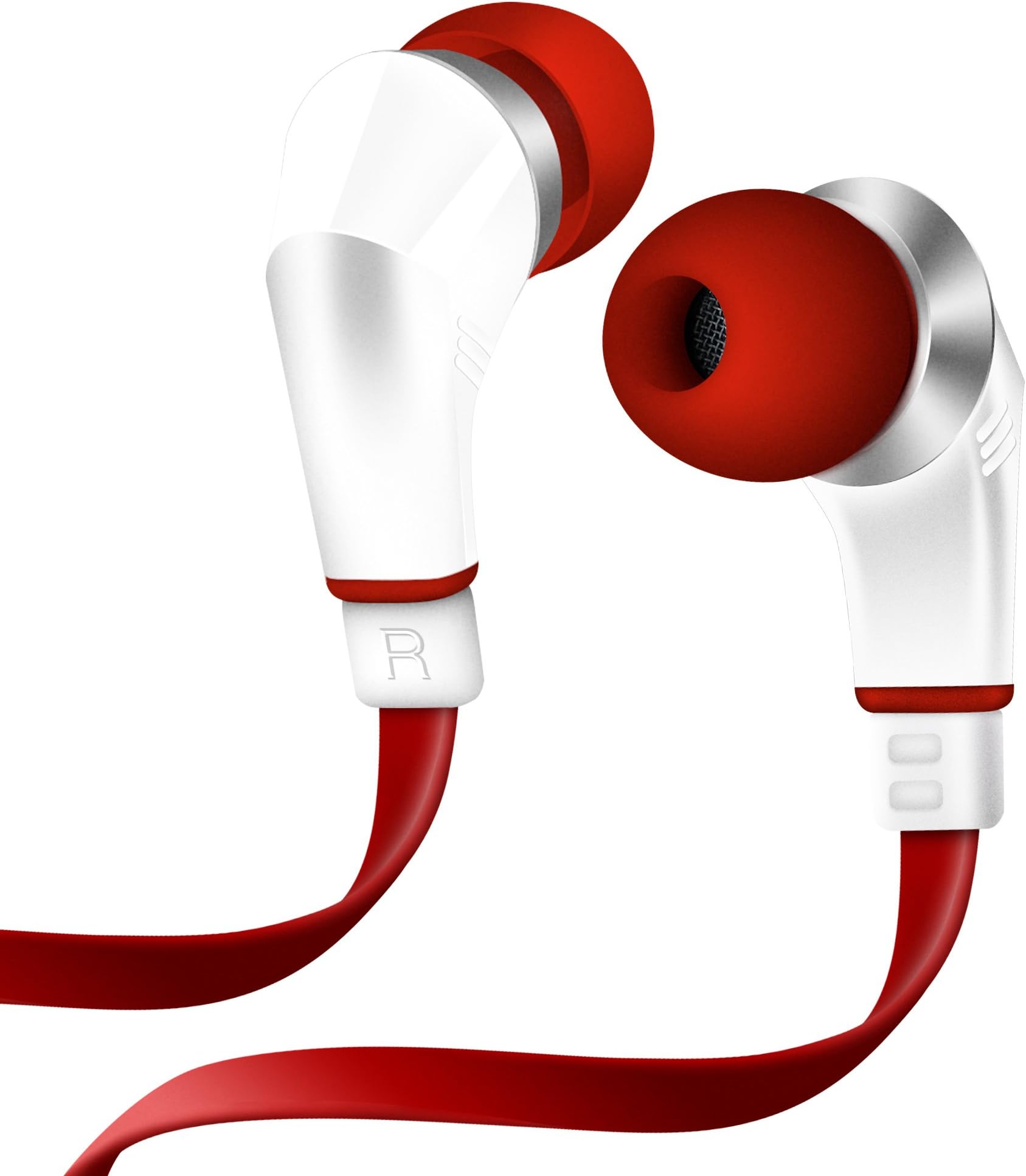 NOISEHUSHNX80 3.5mm Stereo Headset with Mic - Red/White