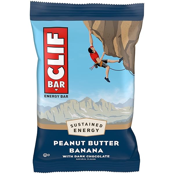CLIF BAR – PEANUT BUTTER BANANA WITH DARK CHOCOLATE FLAVOR – MADE WITH ORGANIC OATS – 10G PROTEIN – NON-GMO – PLANT BASED – ENERGY BAR – 2.4 OZ.