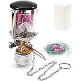 YIWENG Mini Propane Lantern Single Mantle Gas Lamp Portable Gas Light Hanging Tent Lamp with 2 Lantern Mantles for Travel Hiking Backpacking