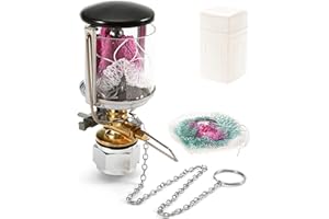 Mini Propane Lantern Single Mantle Gas Lamp Portable Gas Light Hanging Tent Lamp with 2 Lantern Mantles for Travel Hiking Bac