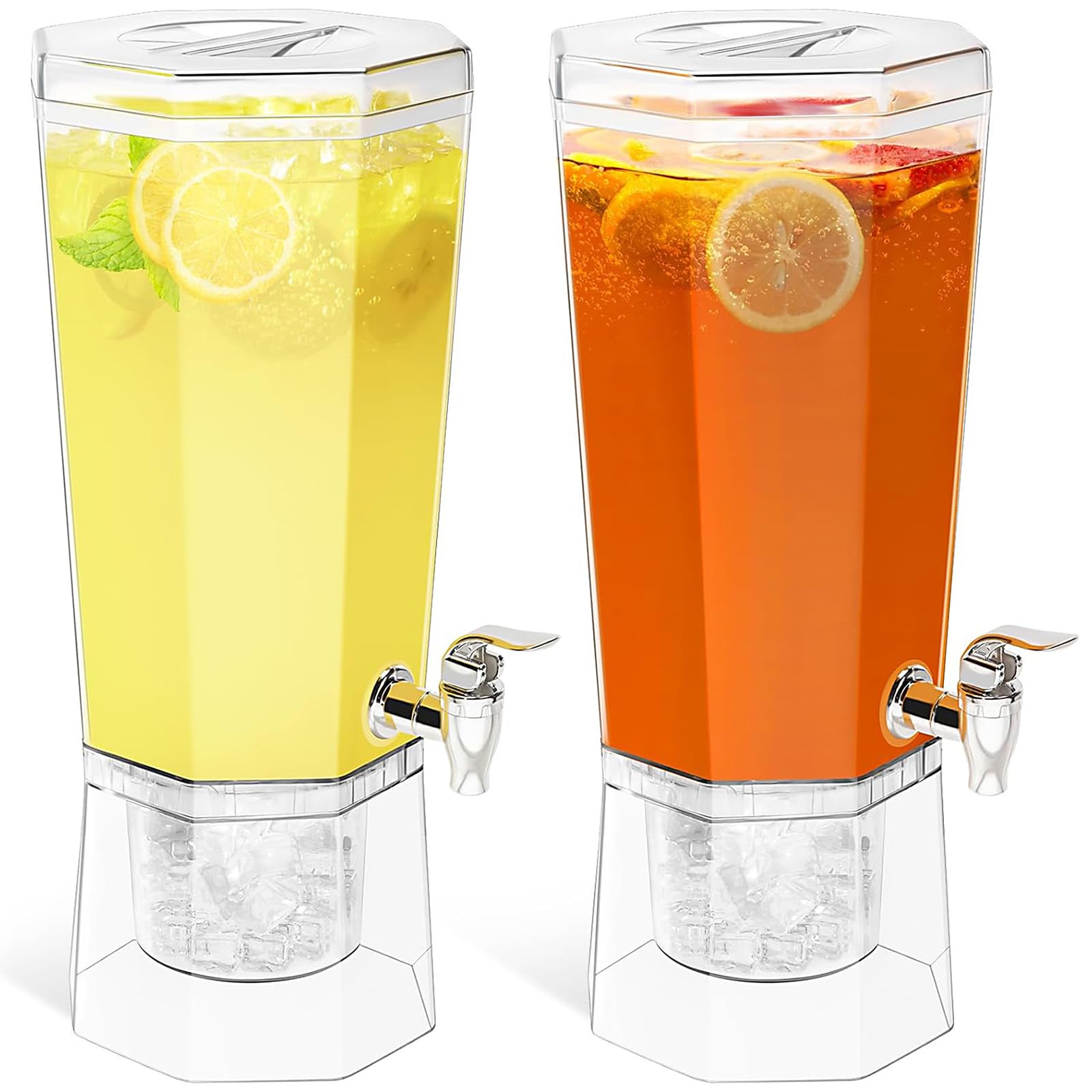 Lifewit two-pack one-gallon drink dispensers with stands