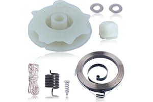 Adefol Chainsaw Recoil Starter Pulley Spring Kit for Poulan PP4218 PP4620AV PPB4018 SM4218AV with Recoil Spring W/Hub, Starter Rope, Bolt w/Washer Replacement Parts for 530071966