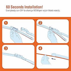 WOWIPER Silicone Windshield Wiper Blades with Rear