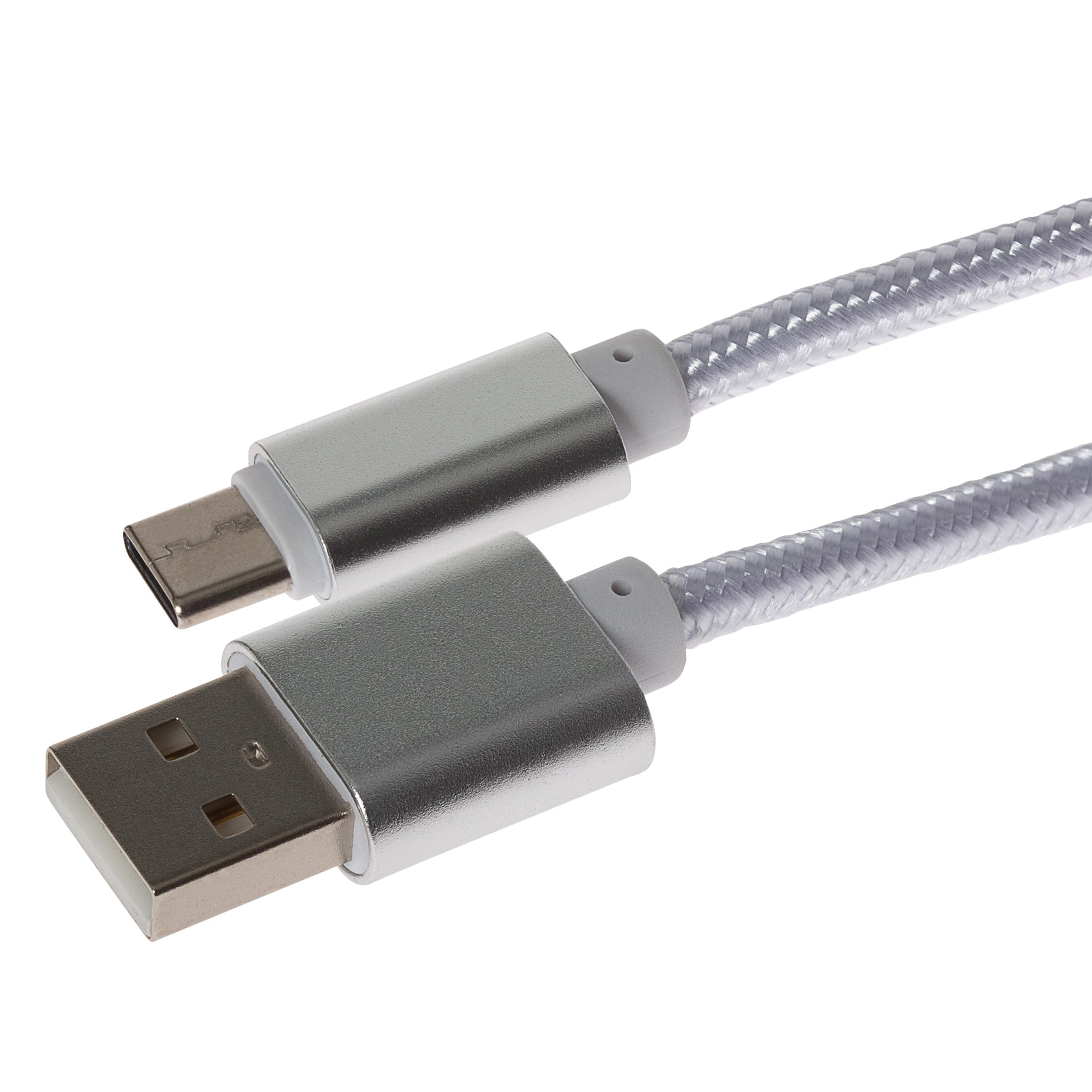 Maplin USB C to USB-A Cable Braided 15W, 3m, Charging and Syncing, for Apple MacBook, iPad Pro, iPad Air, iPhone 15, Samsung Galaxy phones, Microsoft Surface, Google Pixel and more — image 1